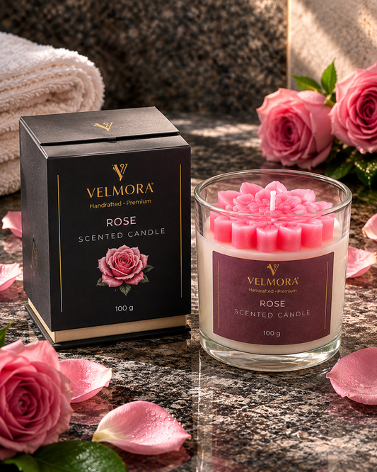 Pink Daisy Candle